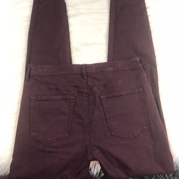 Pacsun maroon denim ripped pants - Picture 4 of 4